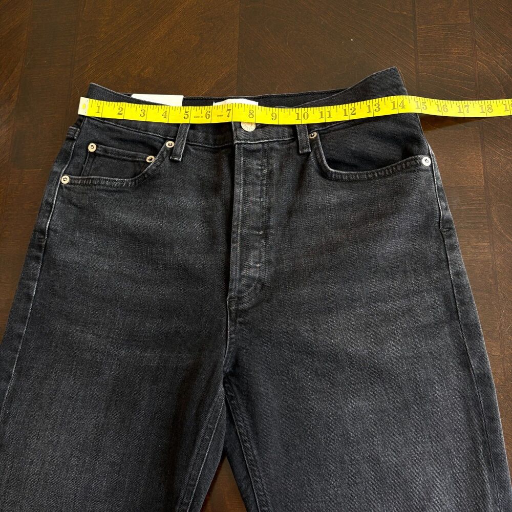 NWT AGOLDE Riley High Rise Straight Jeans Black Womens Size 29 Inseam 26" - Picture 7 of 10